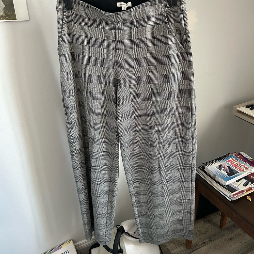Women’s Grey Glen Check Wide Leg Trousers